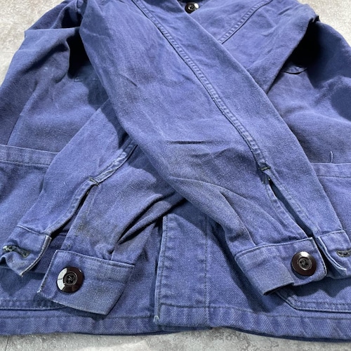 50s AU MOLINEL 刺繍タグ コットンツイル フレンチワークジャケット 詳細写真7