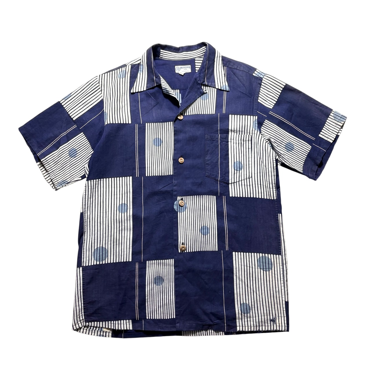 vintage 1950’s “MUSASHIYA” cotton hawaiian shirt