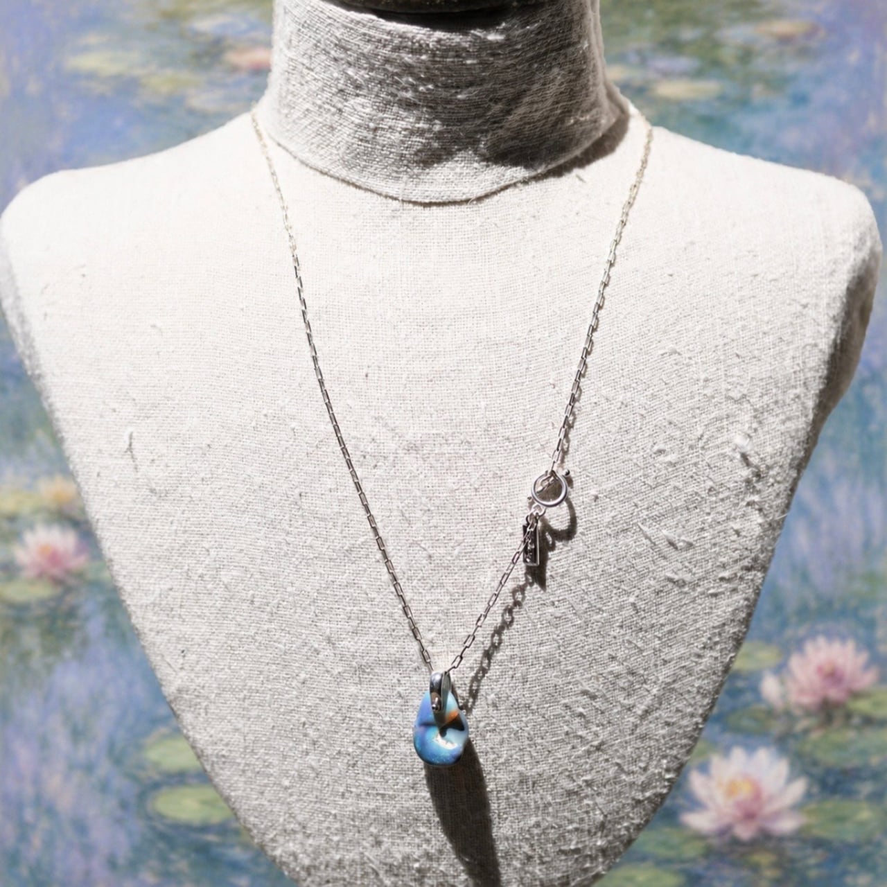 016 Water Lilies Collection】 ブラックオパール 鉱物 シルバー925