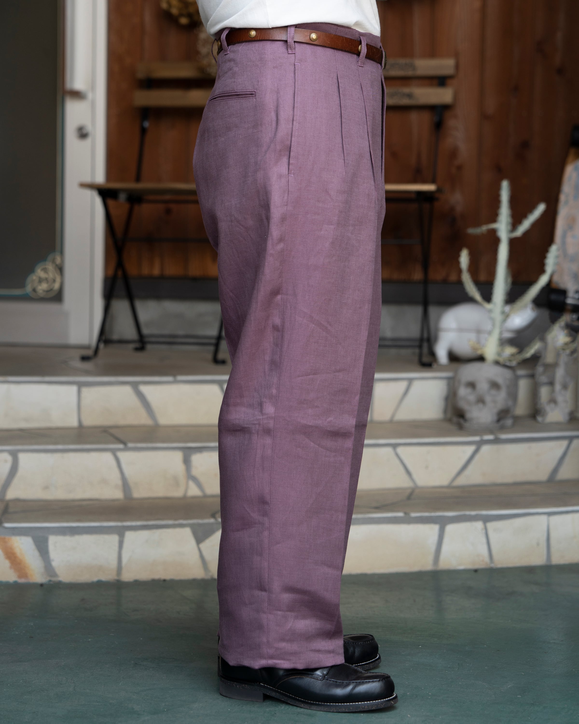 1950s Vintage Style Slacks （Purple） | Classic clothing powered by BASE