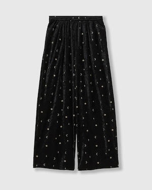 THINGS THAT MATTER シングスザットマター / ベロア パンツ / STICKER PRINT VELOUR PANTS