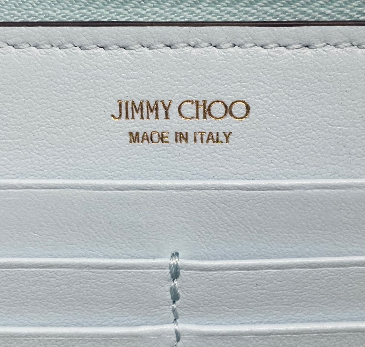 ジミーチュウ ラウンド長財布  PIPPACZN-ICEBLUE_LIGHTGOLD