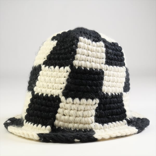 Stussy Bucket Hat Checker Knit Black 未使用 - ハット