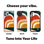 受注生産 iPhoneケース テラコッタのレトロアーチ｜虹モチーフ CURV006D
