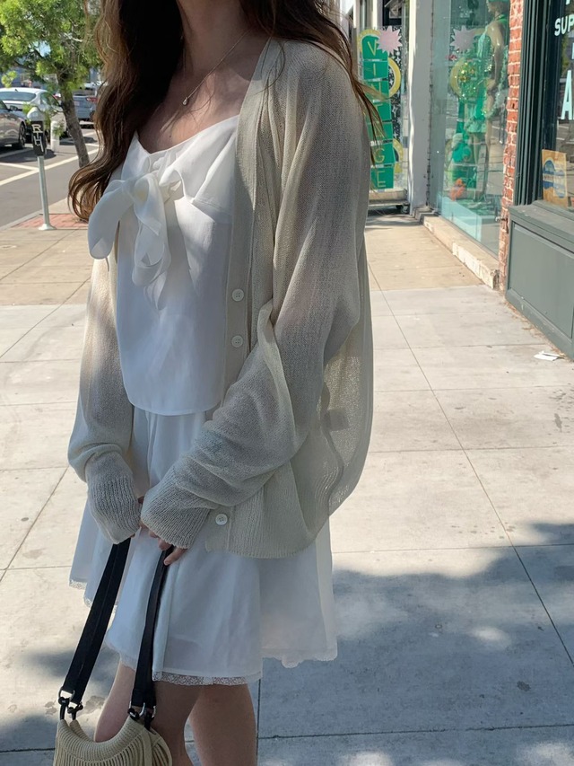 (予約) verveine / Vera summer v neck cardigan 2color