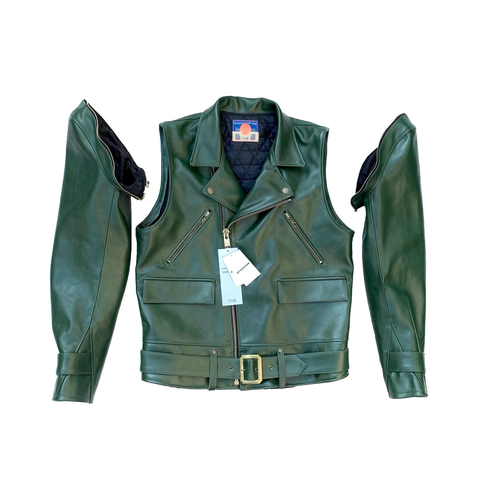 blackmeans】DOUBLE RIDERS (GREEN) 2WAY JKT&VEST | HEIGHTS Online Store