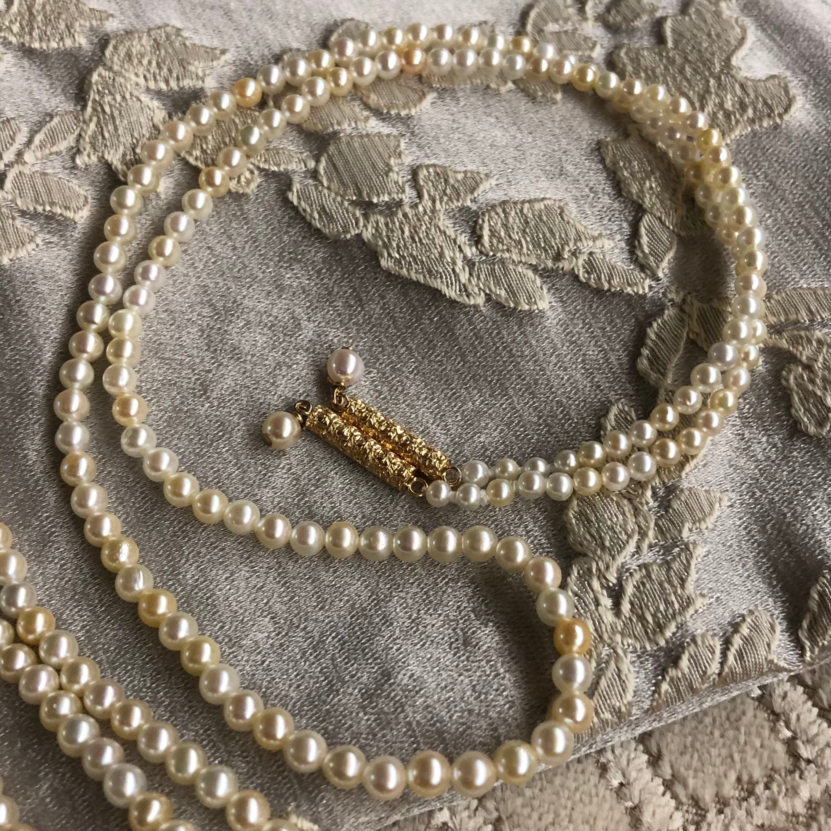 Victorian box Ivory&Gold Pearl Necklaceアクセサリー
