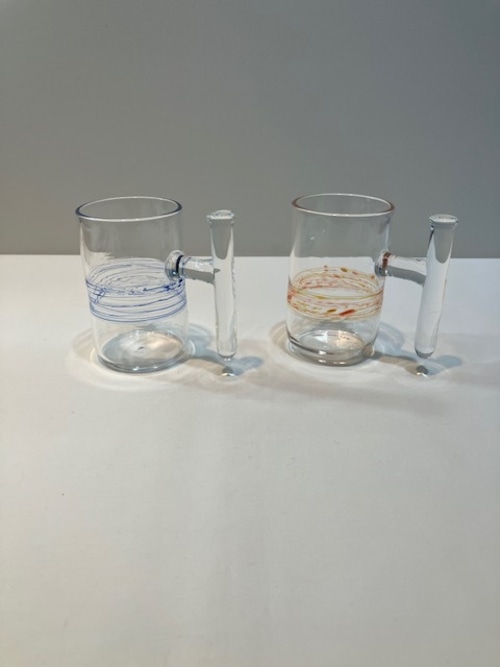 ⑥-3　マグカップセット（温でも冷でもOK）お温かいカフェオレ　耐熱ガラス製　