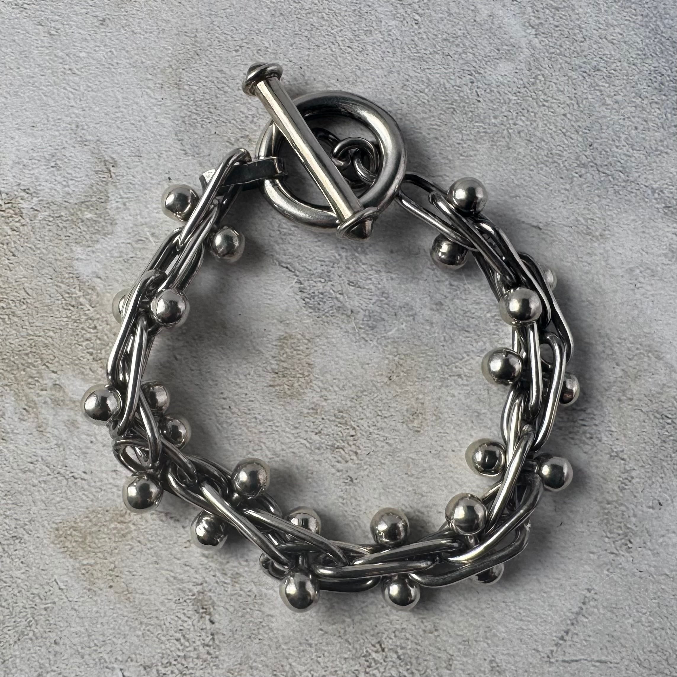 【DROP#2】00671 Vintage DNA Chain Link Bracelet Silver950 Made in Mexico