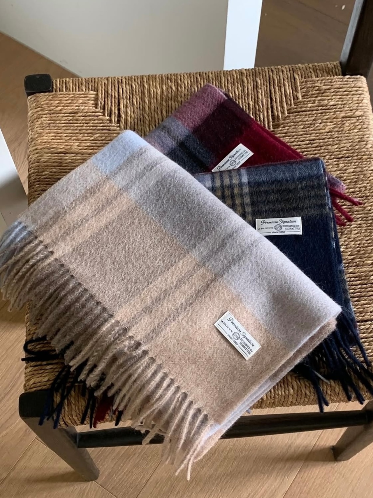 (予約) signature / Tint check muffler 3color