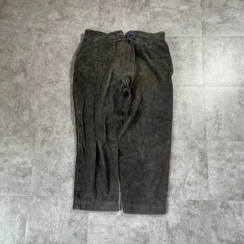 30-40s フレンチワーク 太畝コーデュロイ 墨黒 パンツ W35 詳細写真3
