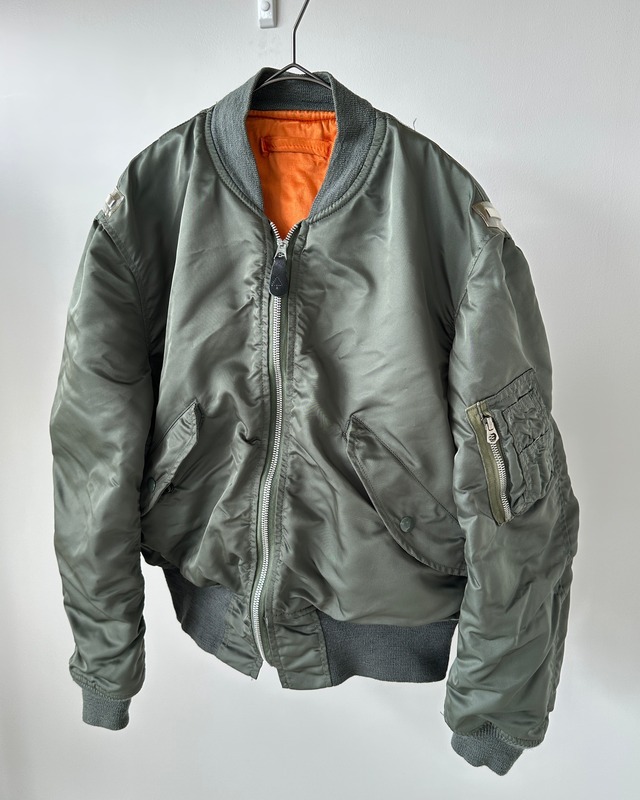 -ALPHA INDUSTRIES- Vintage 70s M L-2B Flight Jacket
