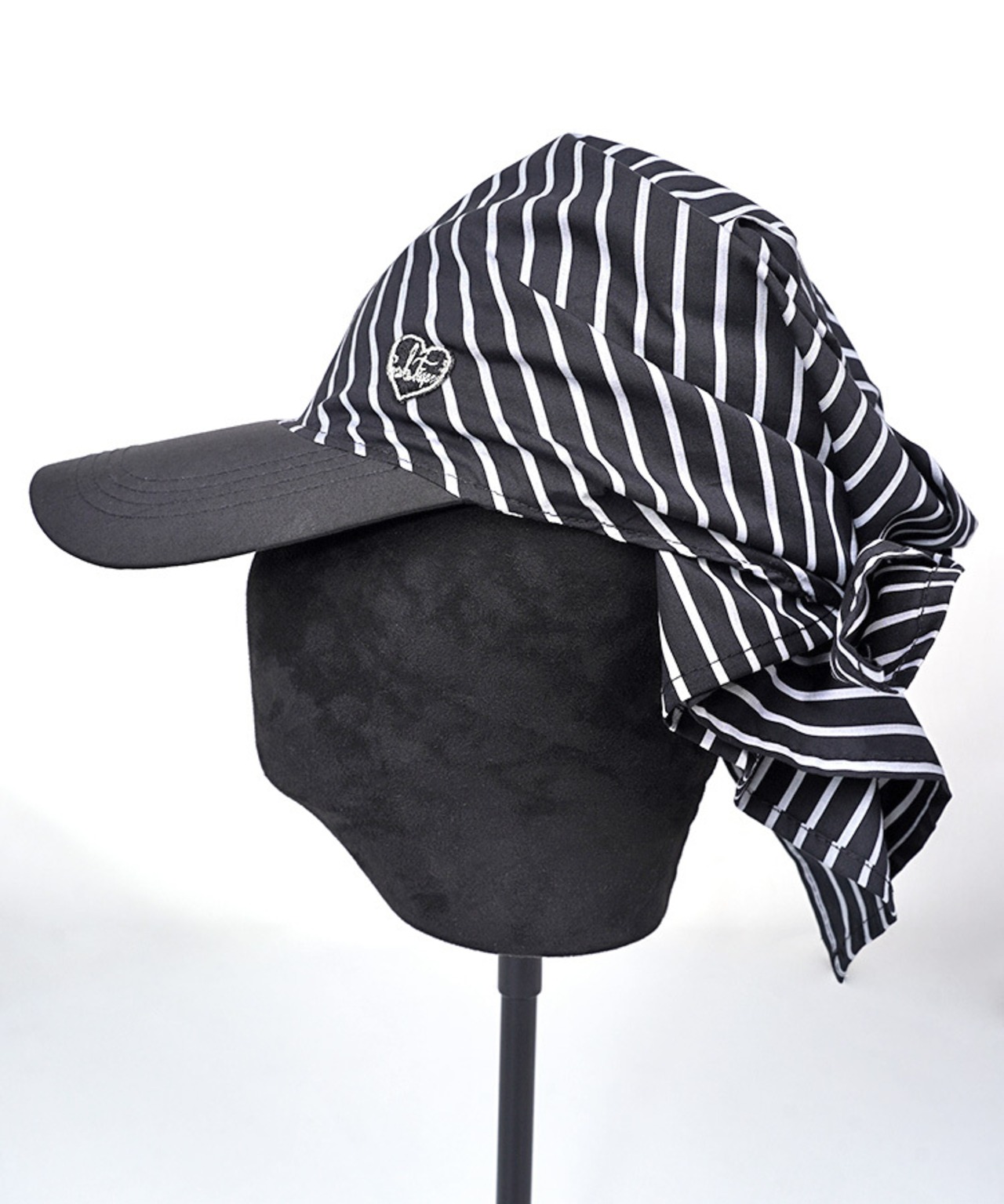 ハートロゴストライプスカーフCAP　CQ-48509