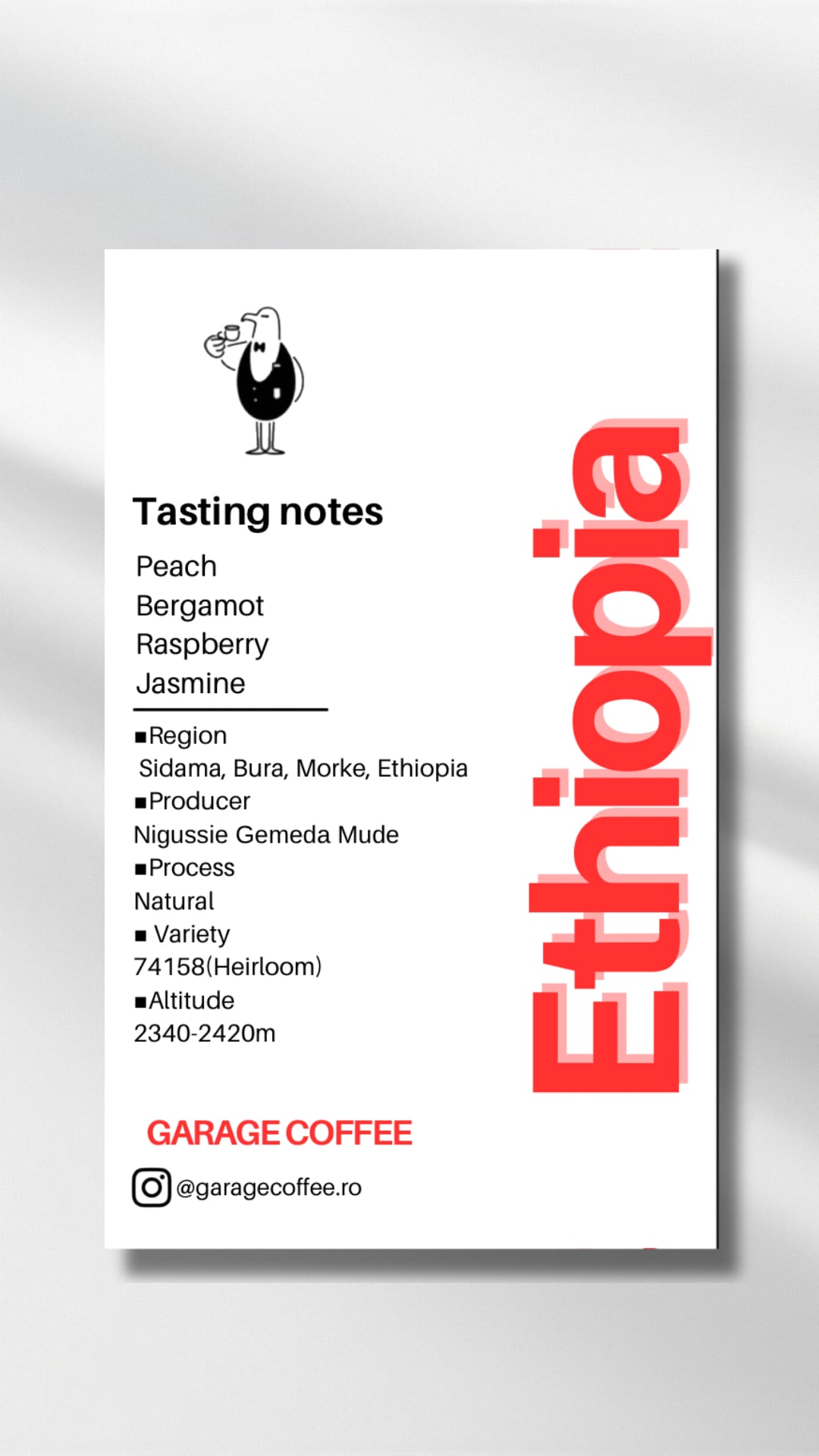 ETHIOPIA MORKE NATURAL 100g