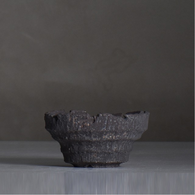 菊地元野 / AVOCADO BORDER ブラック 03/ S / 約φ10cm / 植木鉢