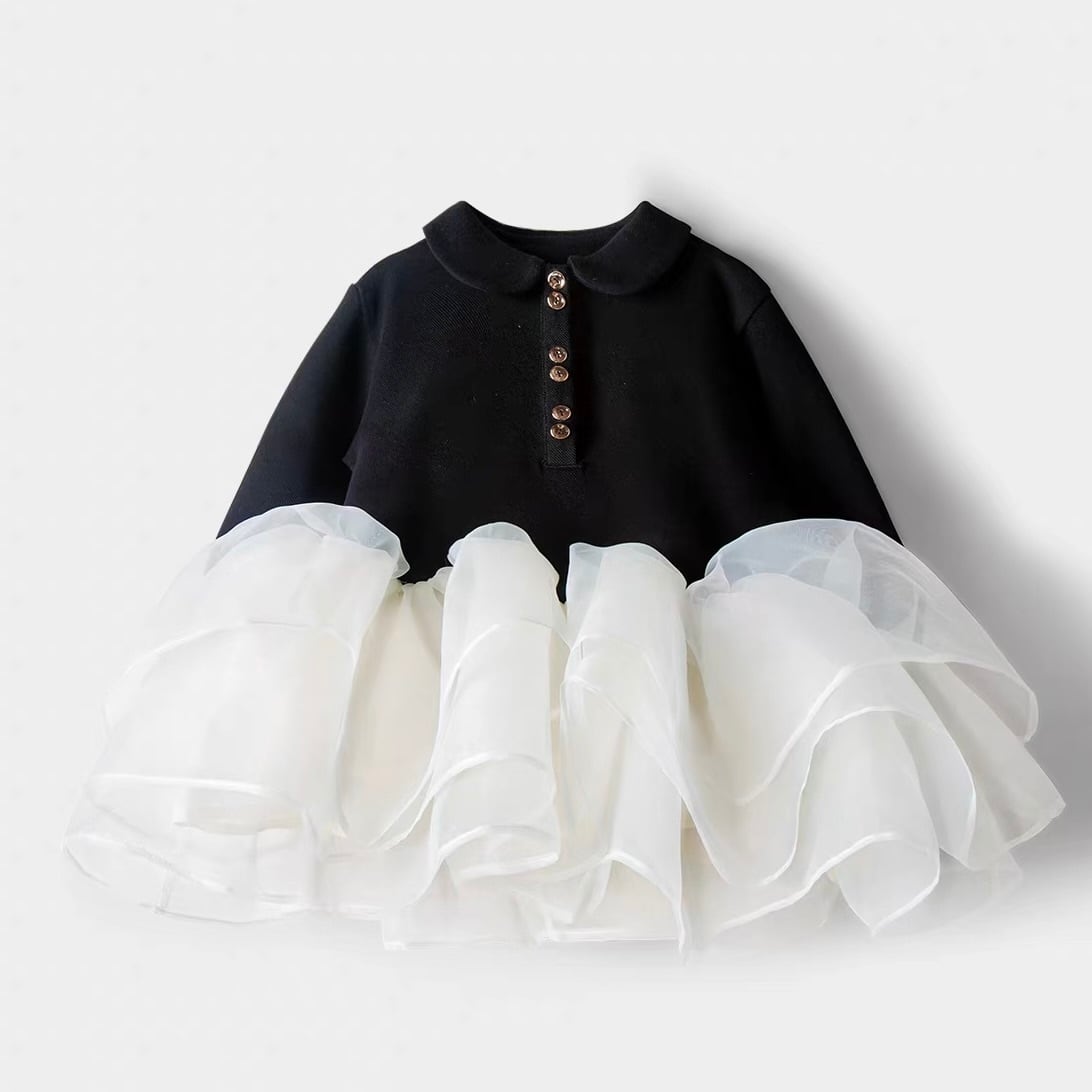 【KIDS】【80−140cm】ペプラムチュールトップス