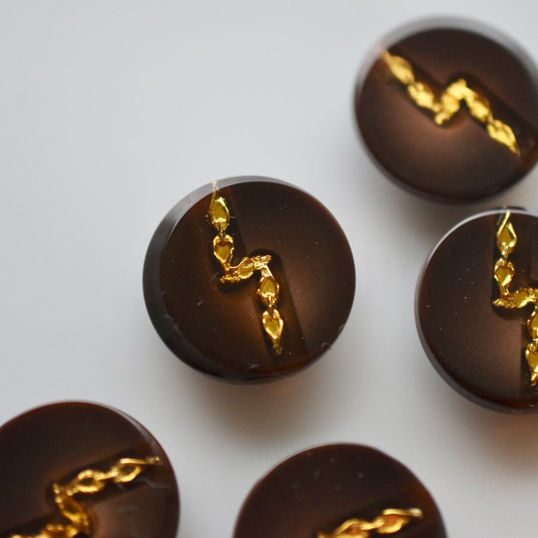 変形ゴールドバー×ブラウン 18㎜