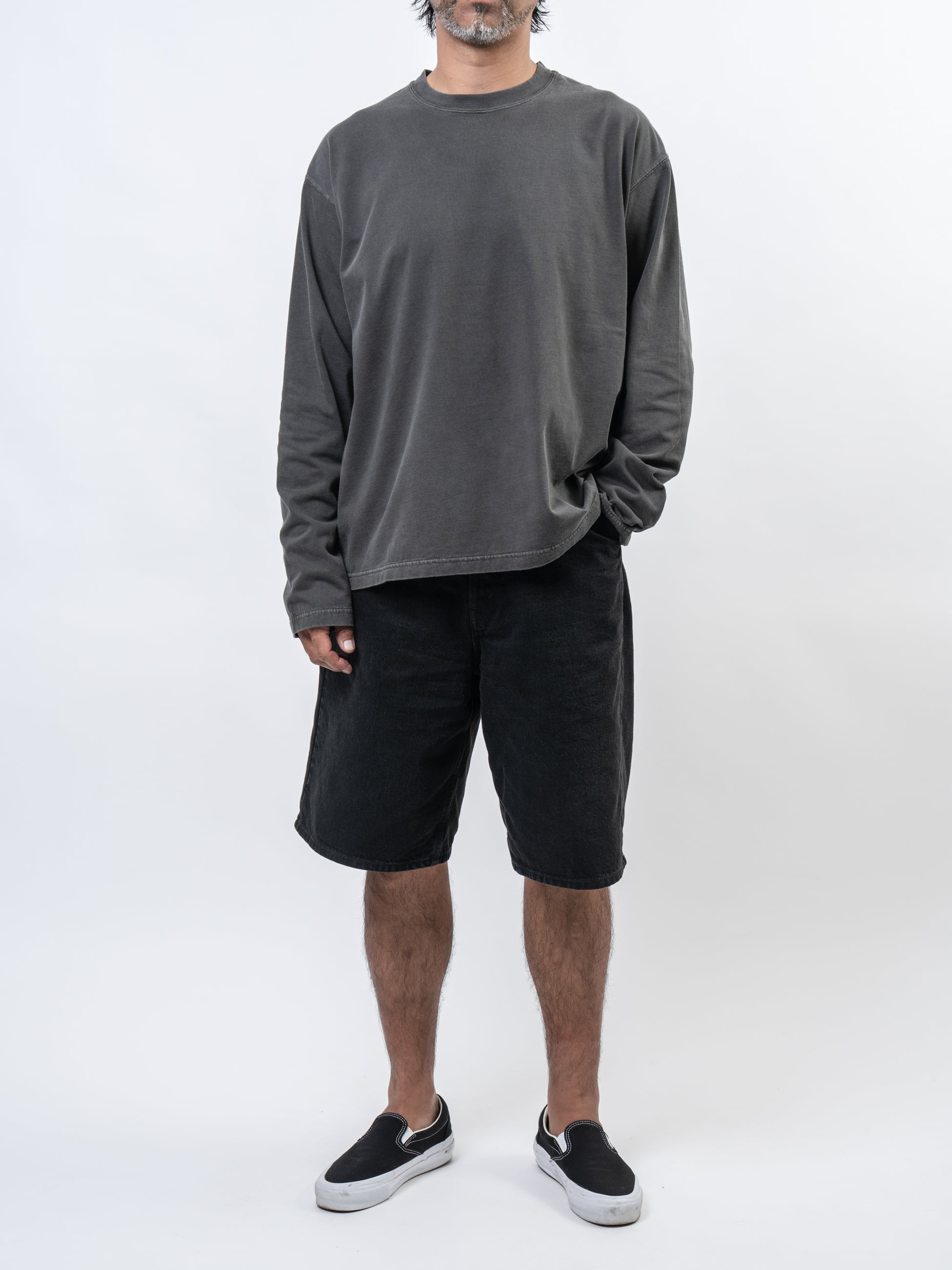 トップス OVY Pigment Dyed Relax Fit Long Sleeve Organic Cotton Pigment Dyed Relax Fit Long Sleeve T-shirts (black