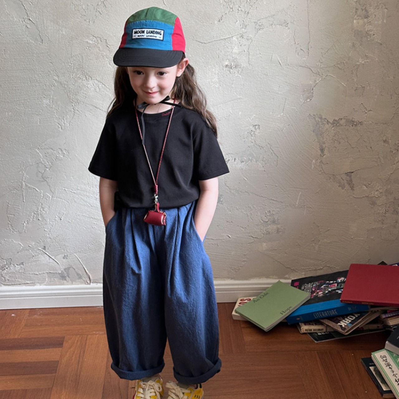 夏韓国風リヨセルリブTシャツ