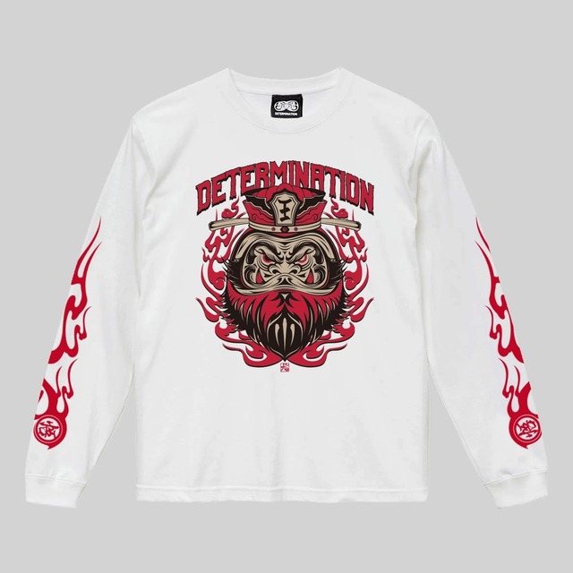 閻魔達磨フロントプリント ロングTシャツ【TIKTOK】