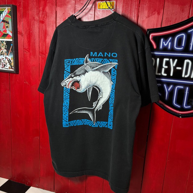 サメ！！90s USA製　Fruit of the loom ヴィンテージTシャツ