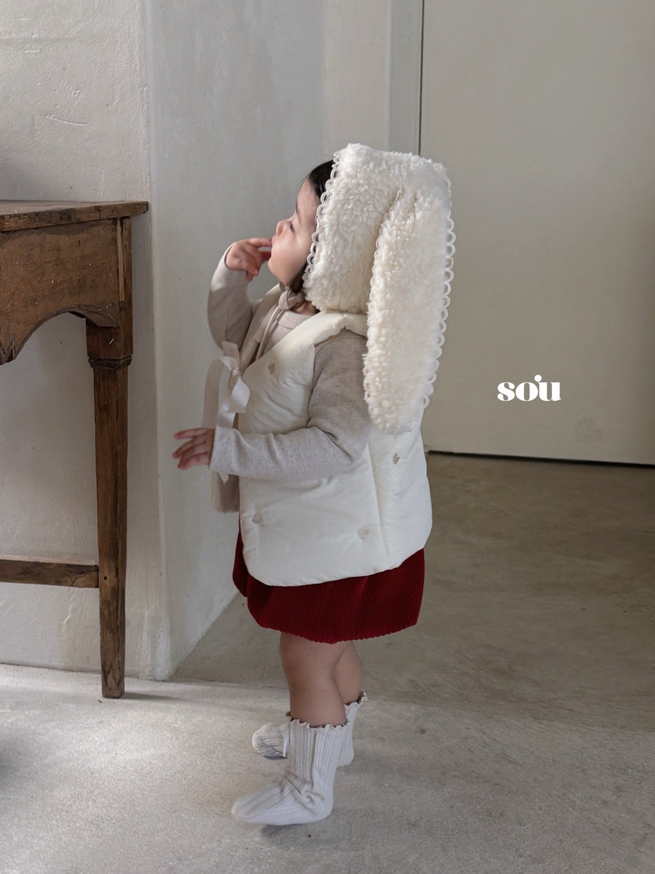 SO U［取寄］embroidery padding vest 26winter