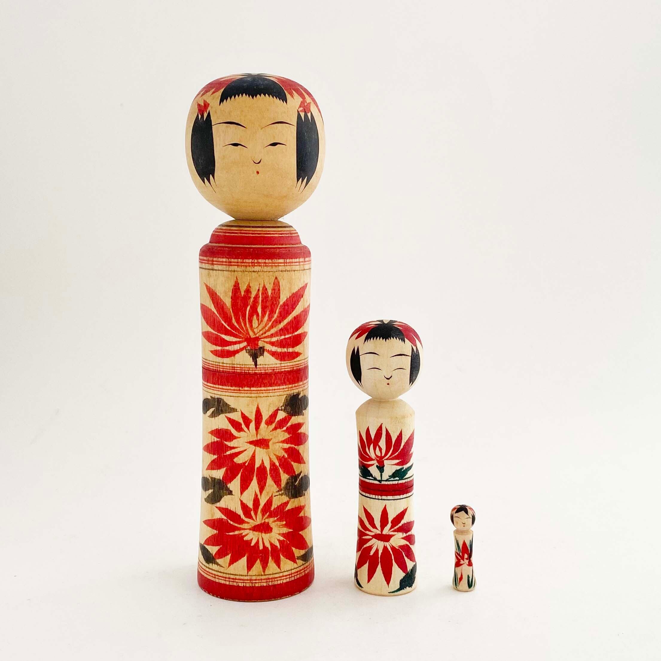 入れ子式・子持ちこけし（鳴子系 / 滝島茂工人） | kokeshka