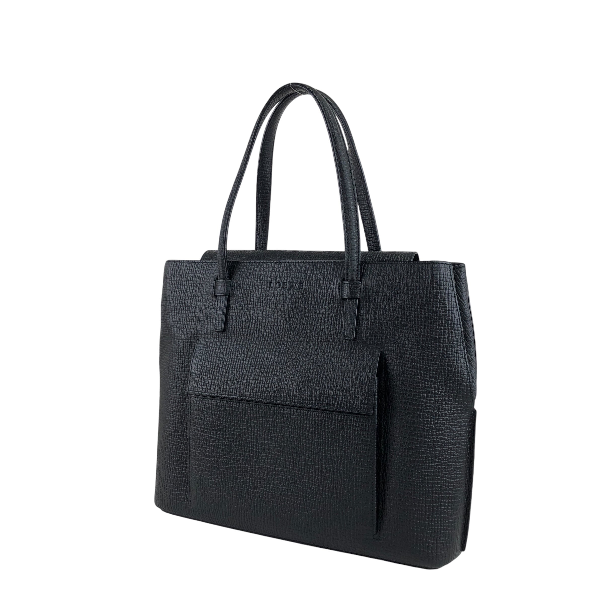 LOEWE ロエベ トートバッグ ブラック フロントポケット vintage