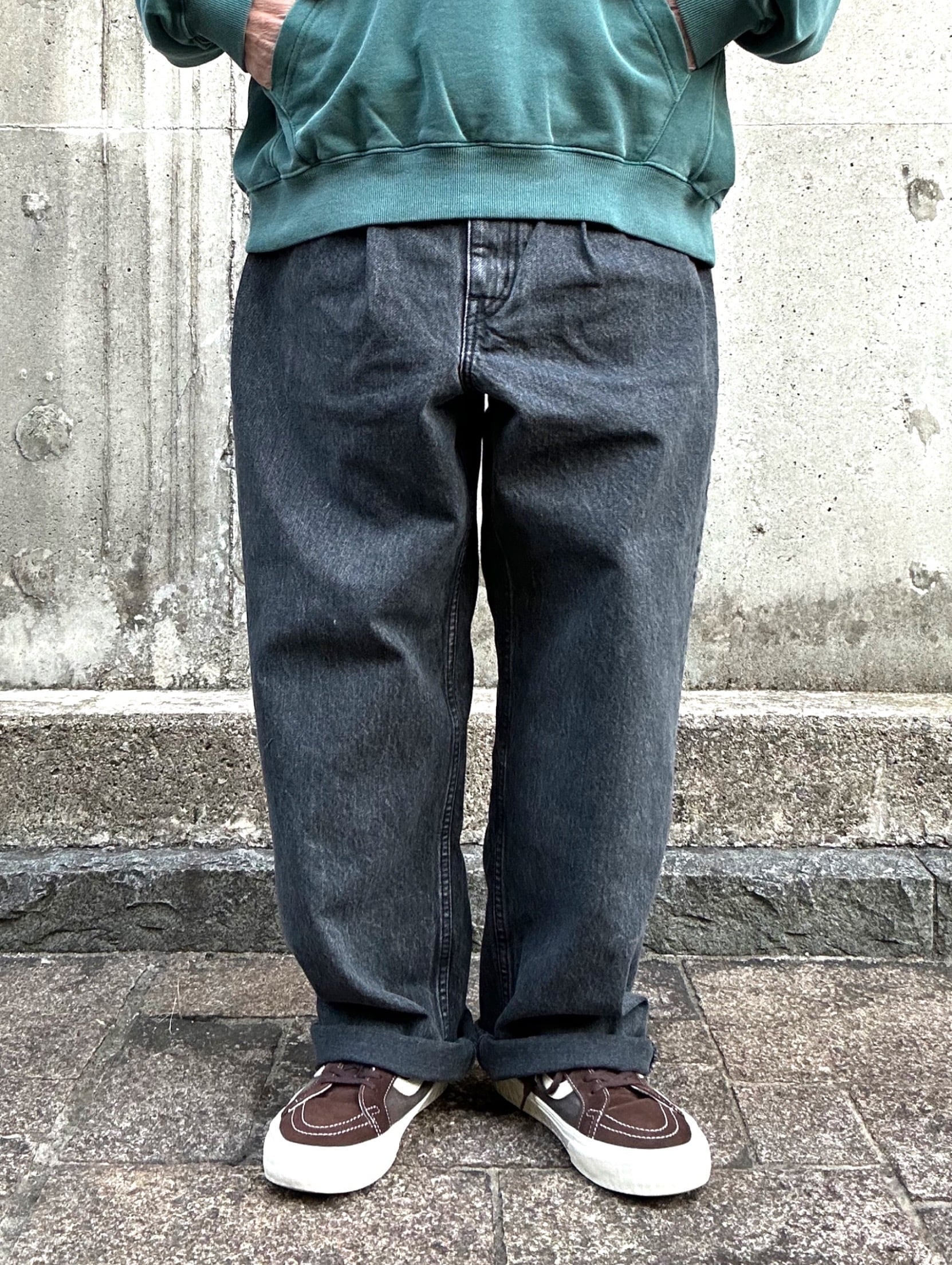 EVCON / 1TUCK BAGGY DENIM BIO -2025AW-