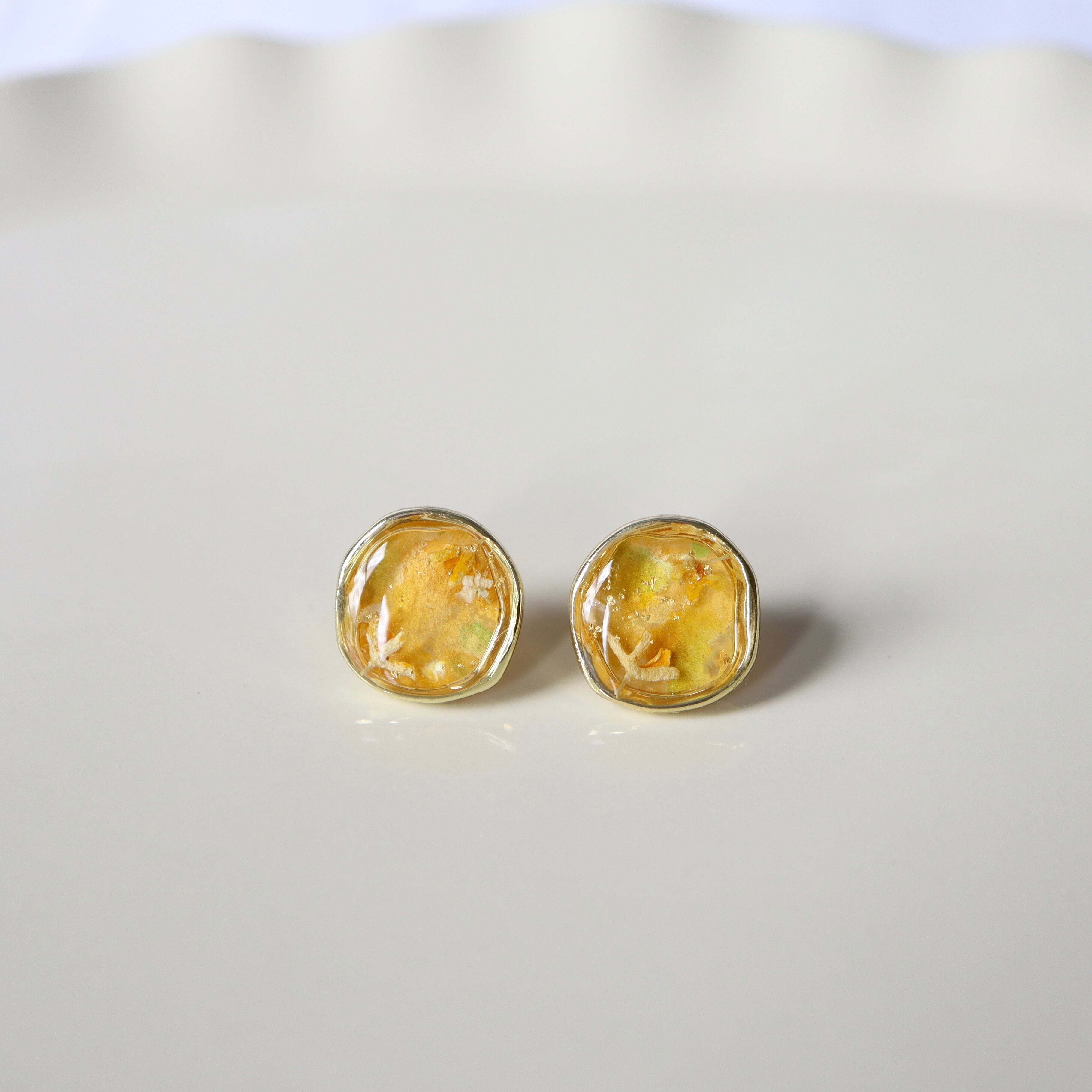 【 ﾋﾟｱｽ 01 】1点もの＊和紙と水彩の彩り ~金木犀~