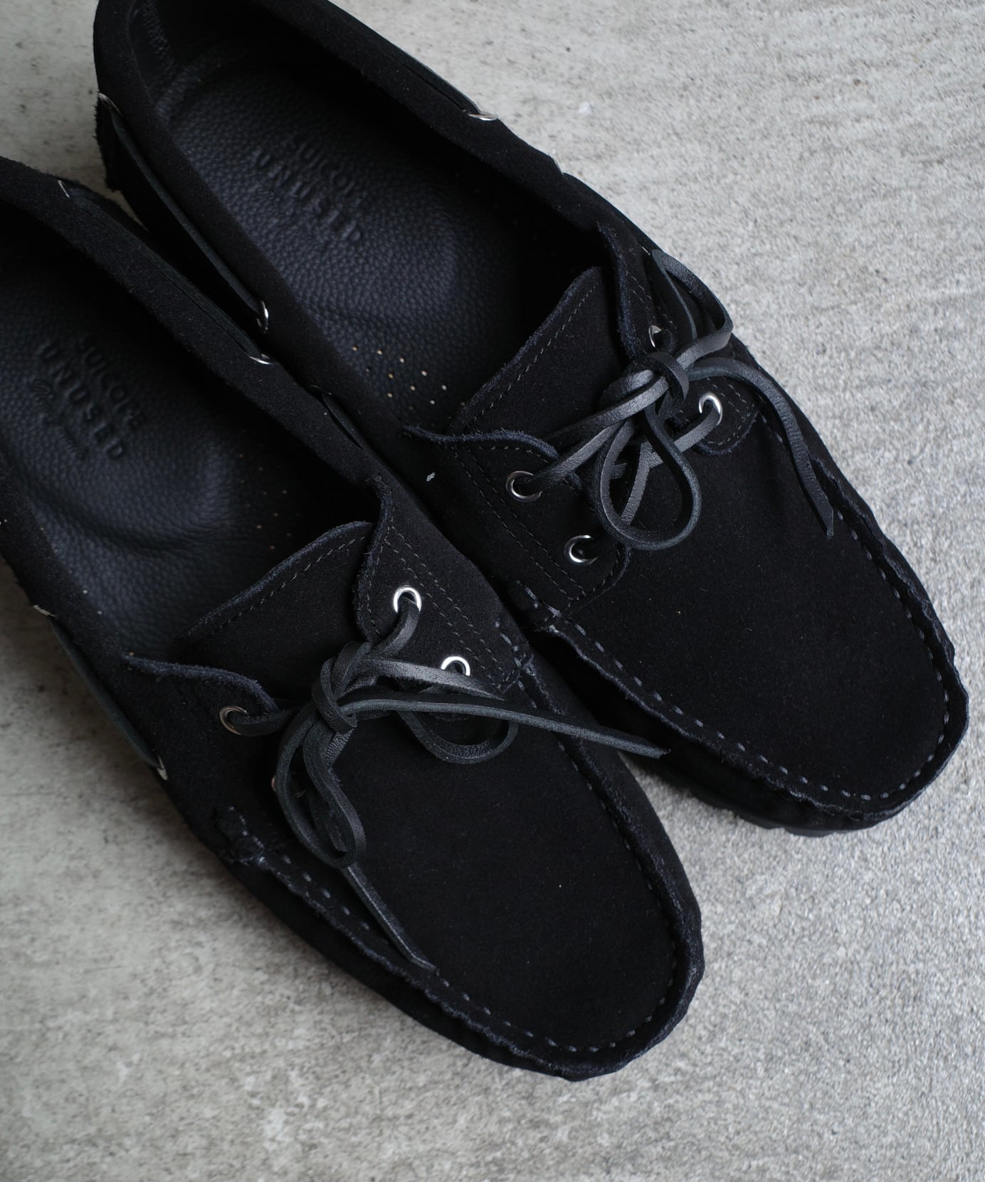 UNUSED / UH0633 SUICOKE DECK SHOES VIBRAMSOLE(BLACK) | AfterSchool