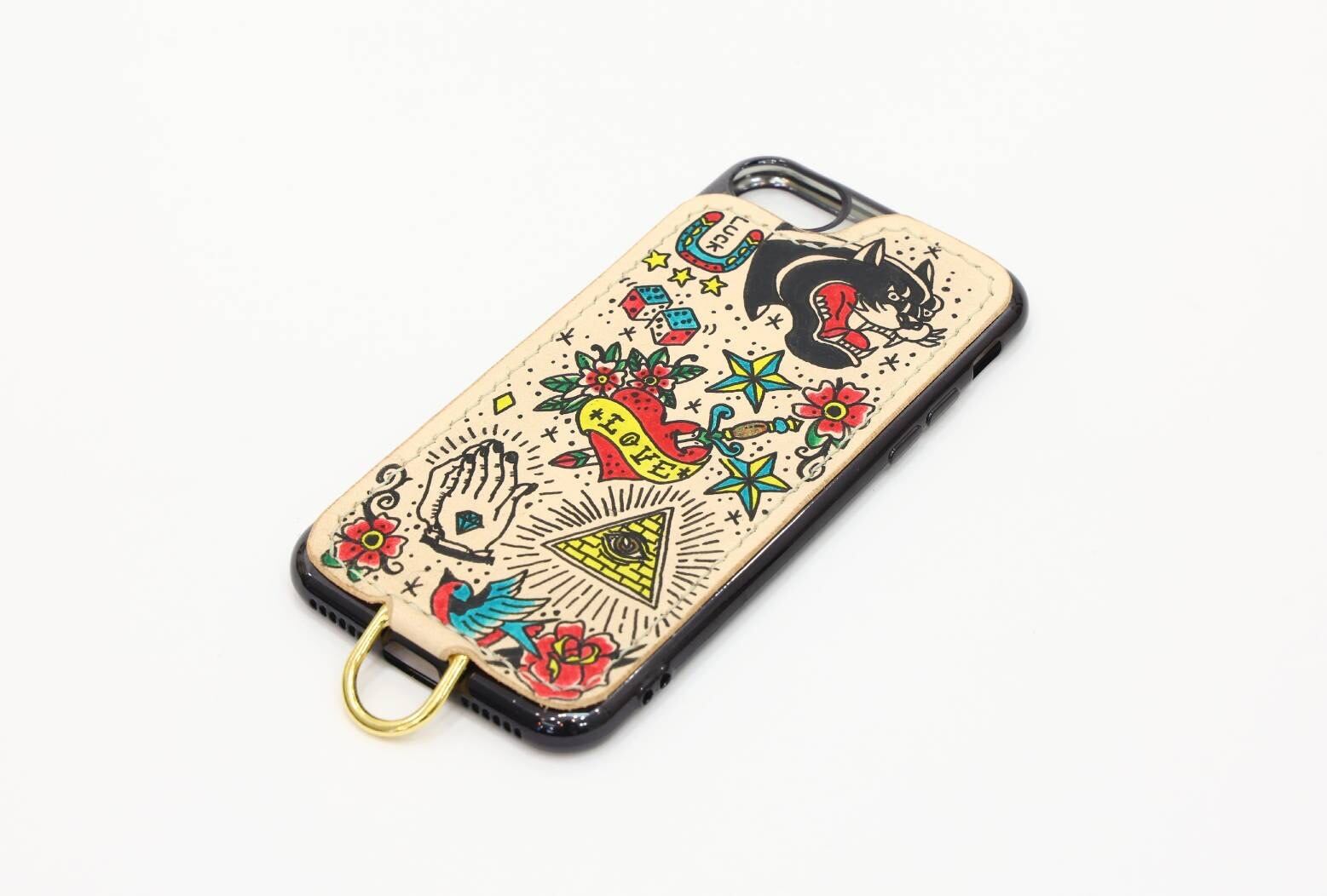 iPhoneSE/13/14》 スマホケース スマホカバー スマホショルダー 牛ヌメ