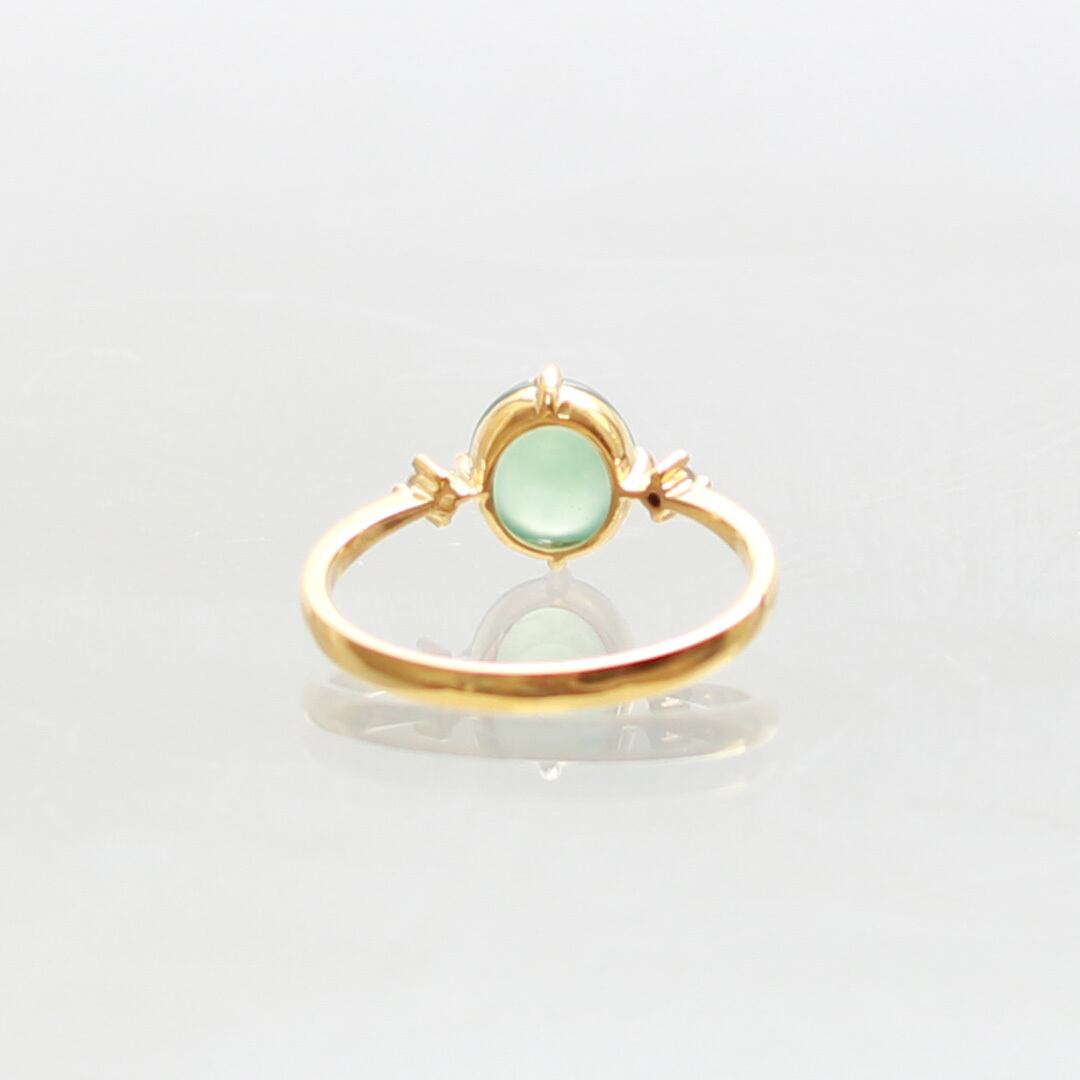 翡翠リング K10YG jade diamond A貨翡翠 jd_rg2202 | 【MeiNu