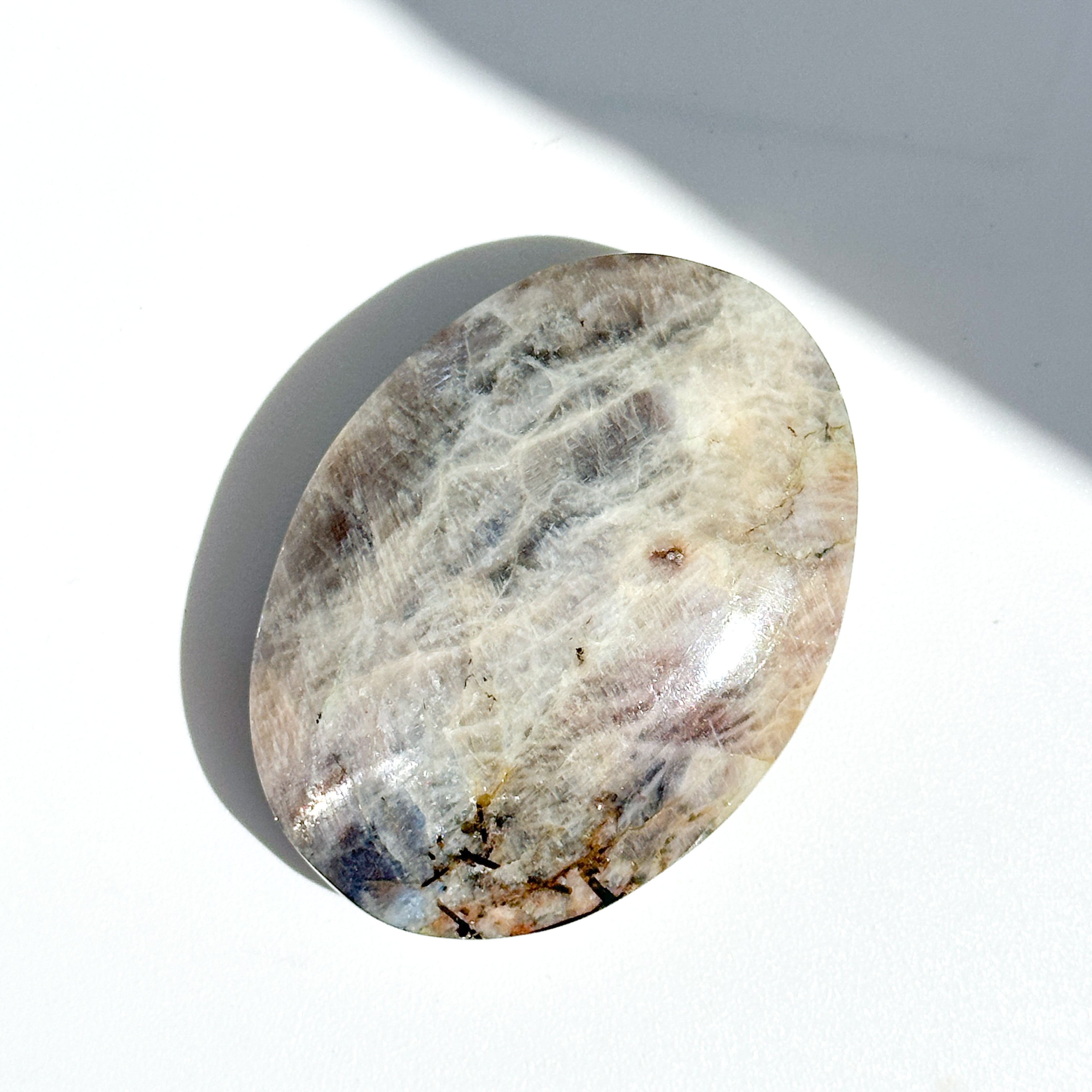 サン＆ムーンストーン パームストーン42◇ Sun & Moon Stone ◇ 天然石
