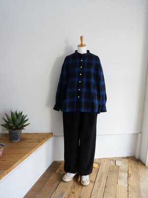 DANA FANEUIL　オンブレチェック ワイドシャツ