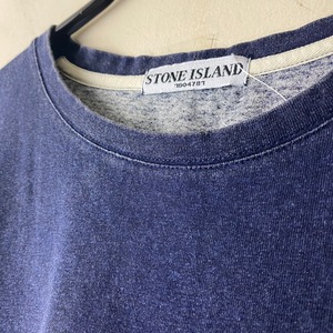 STONE ISLAND indigo pocket tee