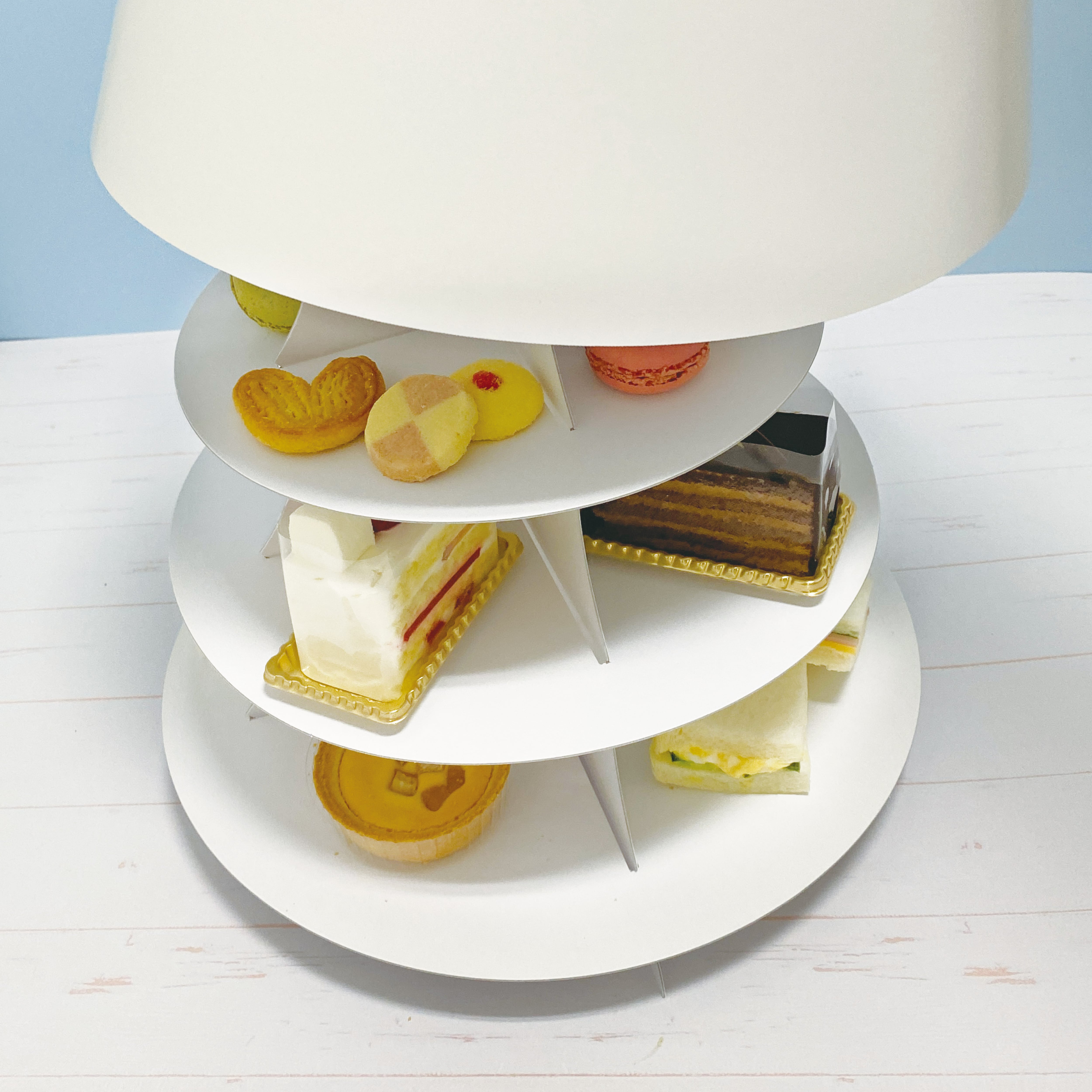 アフタヌーンティー テイクアウト用ケーキスタンド（大ロットお