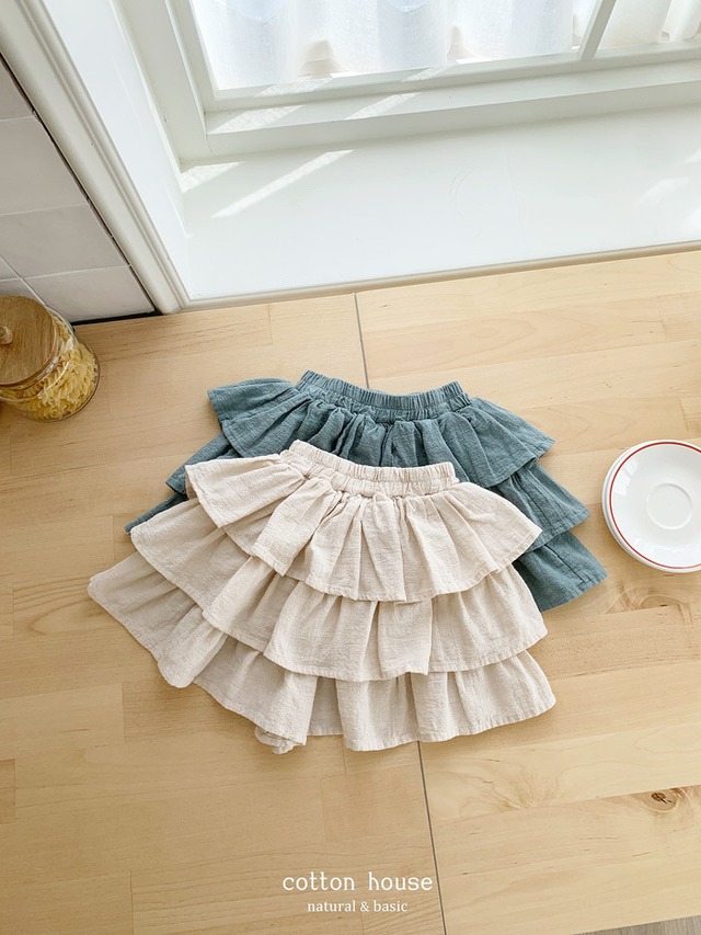 【予約】Triple tiered skirt (R0158)