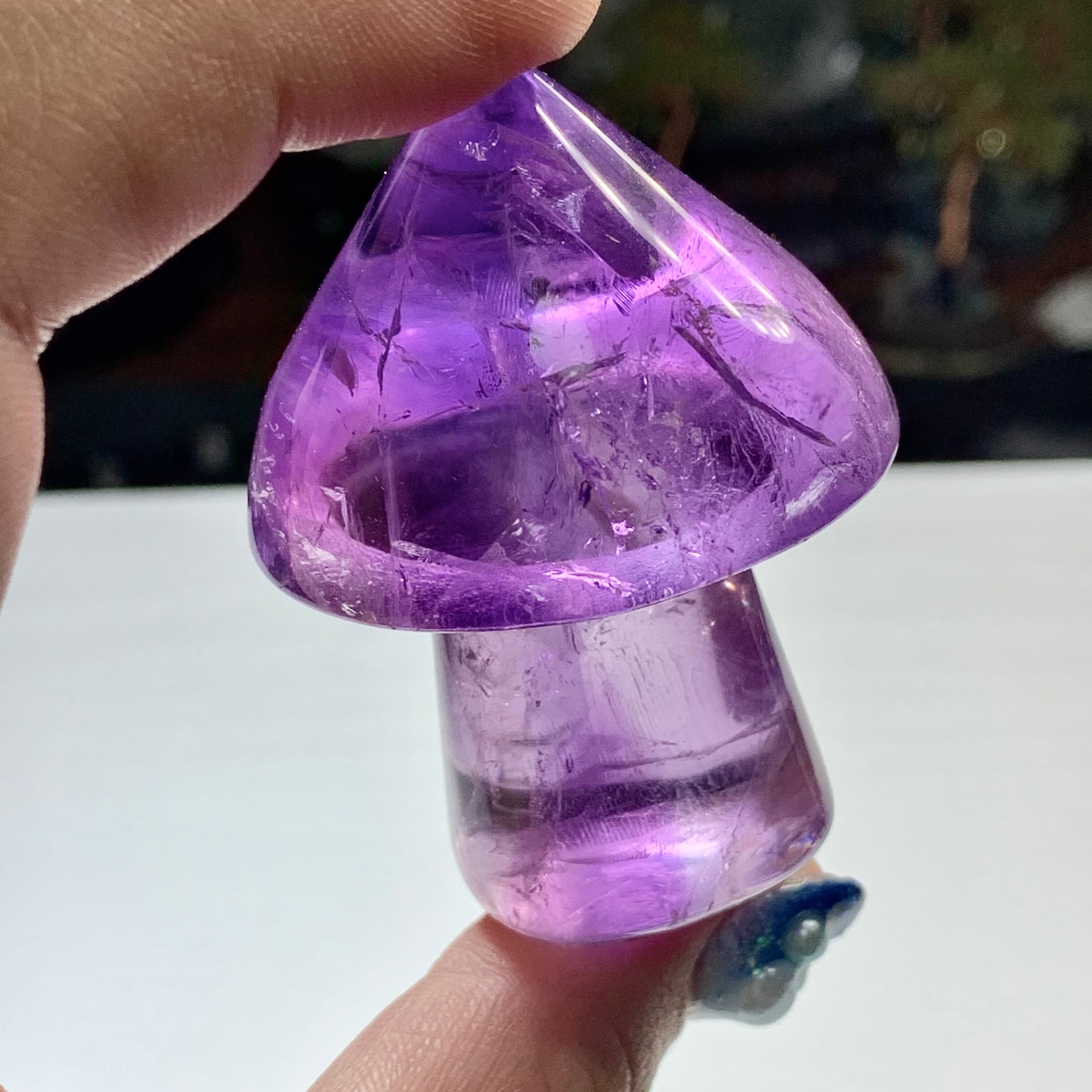 1.透明☆アメジストきのこ・インテリア | TREASUREWORLD〜Fluorite〜