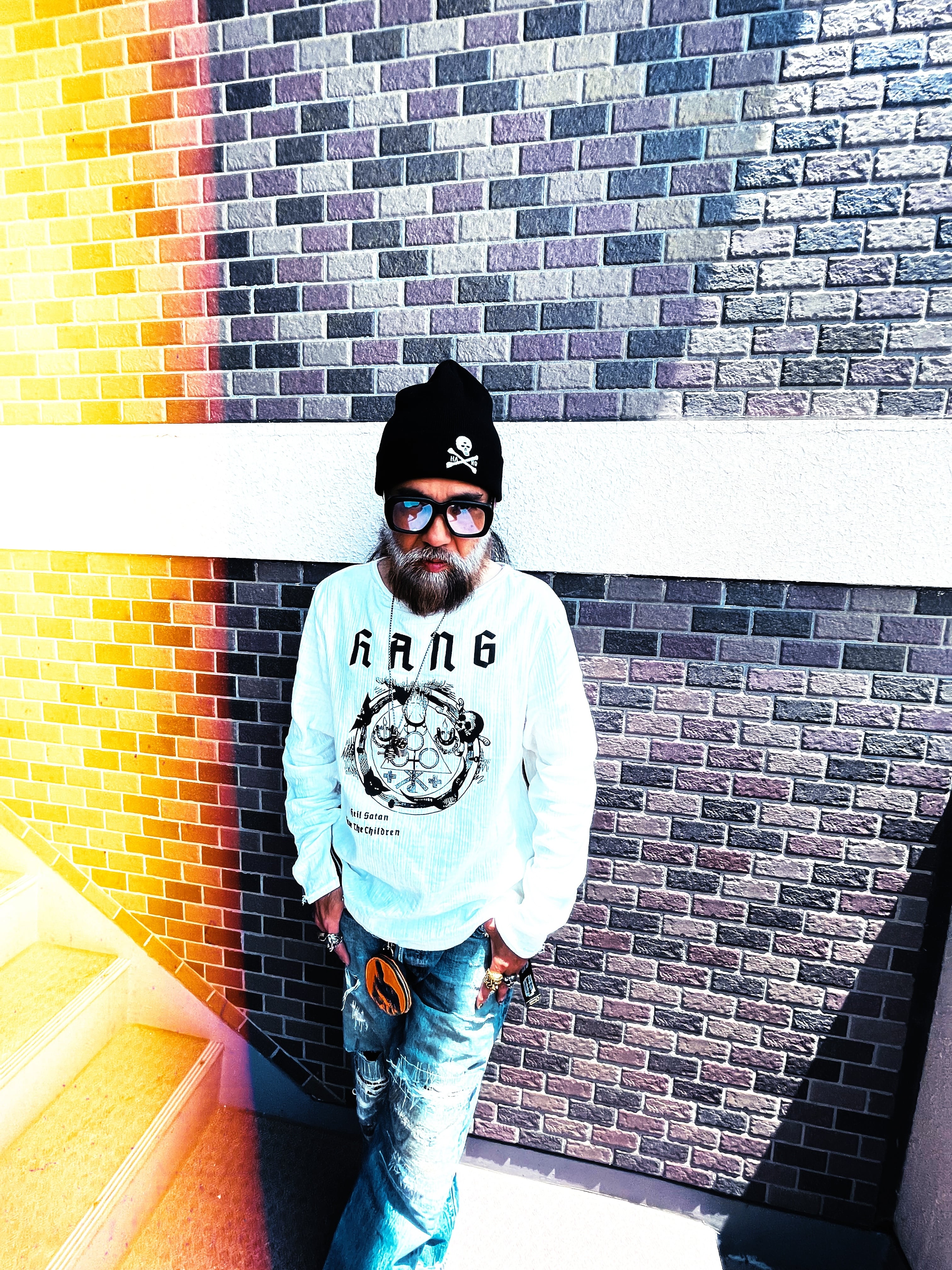 A.F.P. × HANG】Satanic Anarchy gauze-shirts | SICKSICKSICK