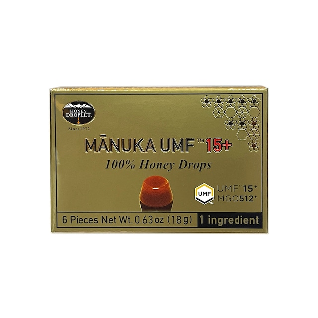 ハニードロップレット マヌカハニーUMF15+【のど飴 6粒入り】