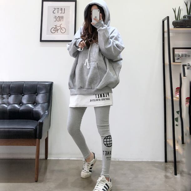 重ね着風 カジュアル お洒落 グレー セットアップ トレンド パンツ 半袖 海外 セットアップ