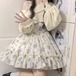 【2点セット】2色/アシメオフショルショートトップス+フレアフラワーキャミワンピ ・78979