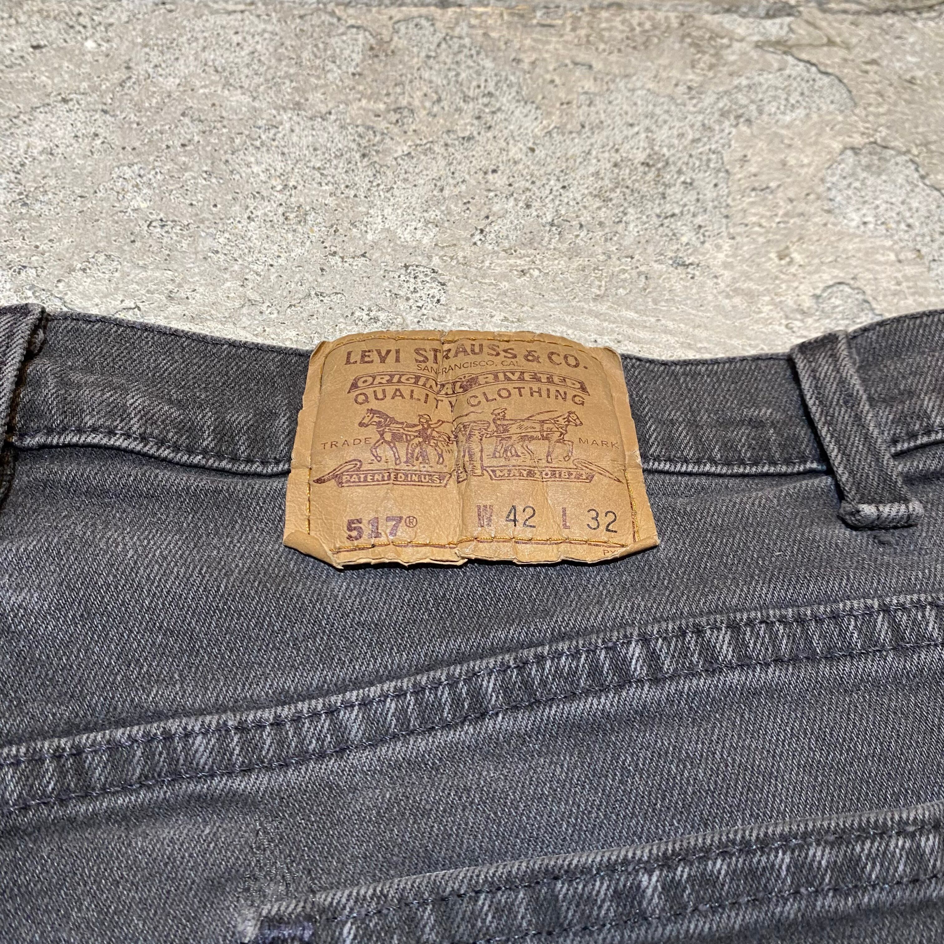 90s Levis / リーバイス 517 USA製 ストレッチブラックデニムパンツ 