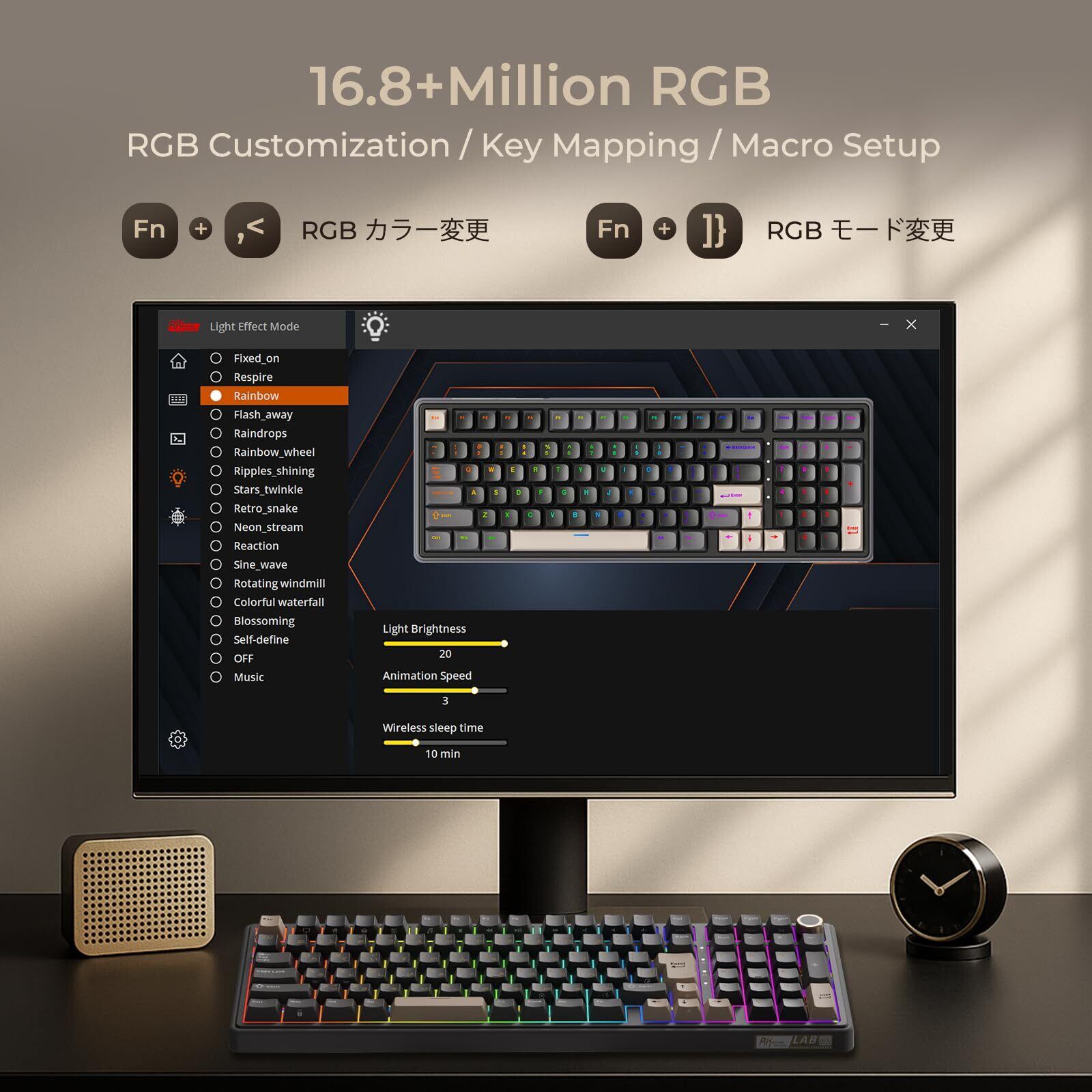 Rk R98 Pro RK ROYAL KLUDGE R98 Pro ゲーミングキーボード 日本語配列フルサイズ|メカニカルキーボード 有線|ボリュームノブ ...