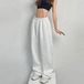 白だぶだぶのスウェットパンツ女性ヒッピー Y2K スタイルジョガースポーツパンツウエスト原宿オーバーサイズストレートワイド脚ズボン ホワイト かわいい ワイドレッグ ワイドパンツ ★ストリートウェア 韓国スタイル Tシャツ  K2y ボトム カーゴパンツ ワイドレッグ  ヒップポップ ハイウエスト カジュアル ジョガーパンツ rg0702d37870122675