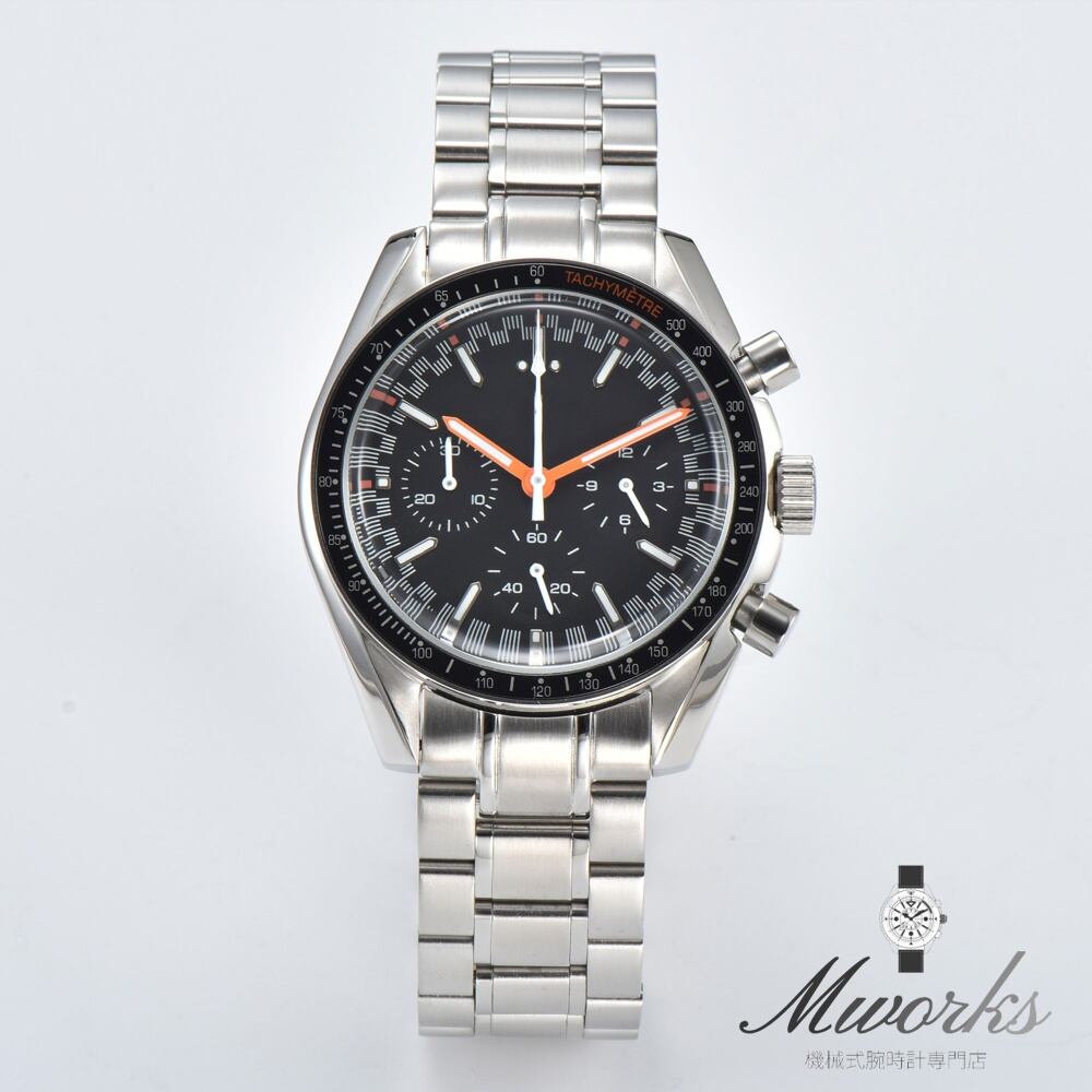 ノーロゴ♢OEM製♢メンズ♢VK63♢クロノグラフ♢クオーツ式♢シルバー