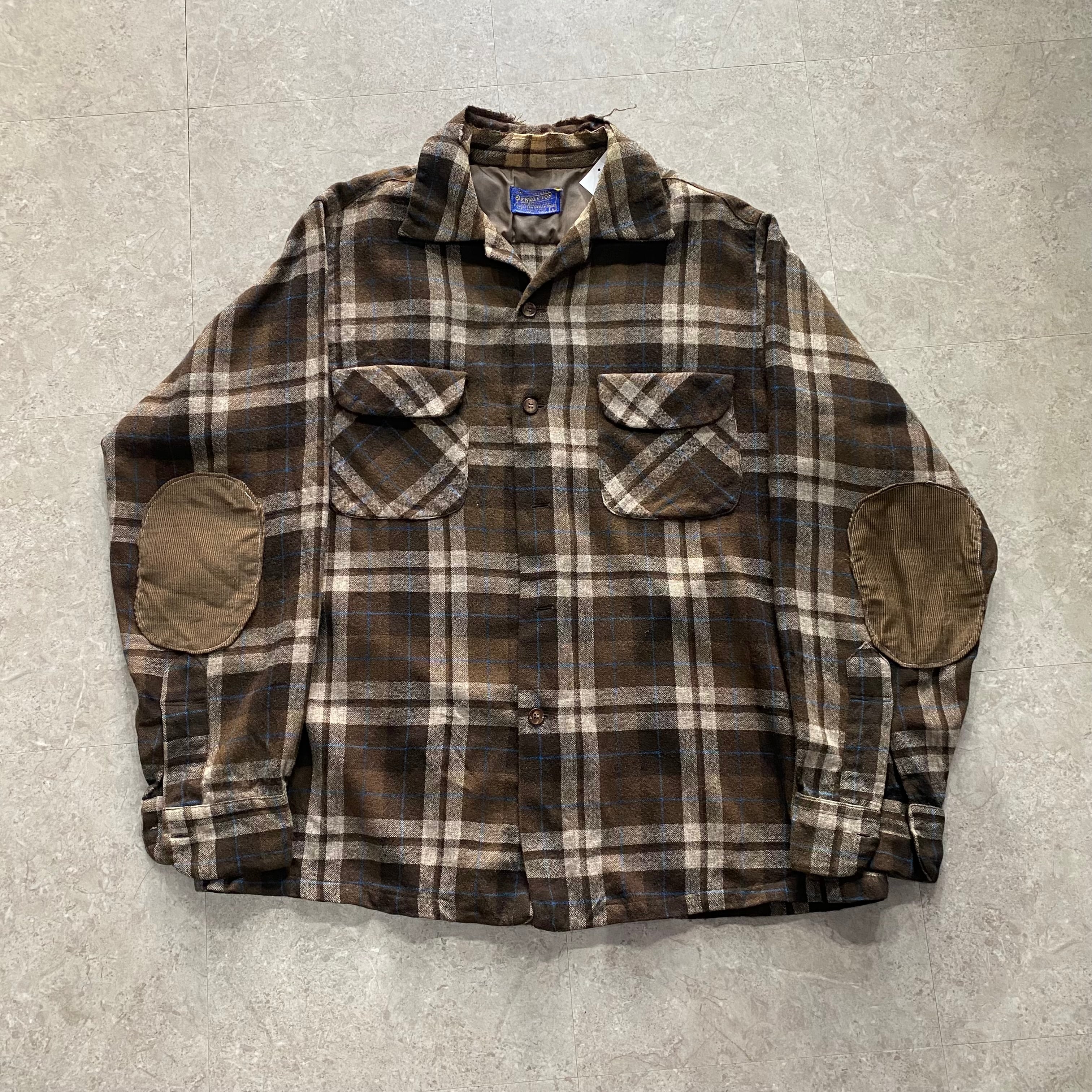 50s PENDLETON open collar board shirt【仙台店】
