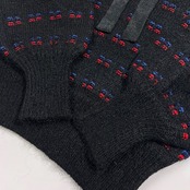 90s YVES SAINT LAURENT tricots イヴサンローラン トリコット リボン デザイン ウールニットセーター /ブラック/オールド/ビンテージ