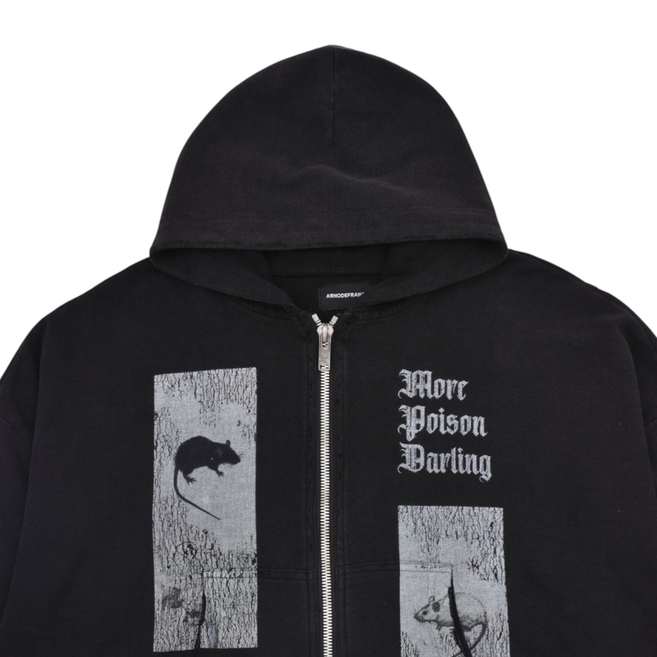 【ARNODEFRANCE】ZIP HOODIE 'MORE POISON DARLING' - 3